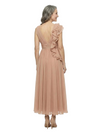ChicSew Unique V-Neck Chiffon Ruffle A-Line Mother Of The Groom Dresses Ankle-Length Pleated Gown