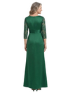 ChicSew Jewel Lace Long Sleeve Satin Floor-Length Mermaid Mother of the Bride Dresses