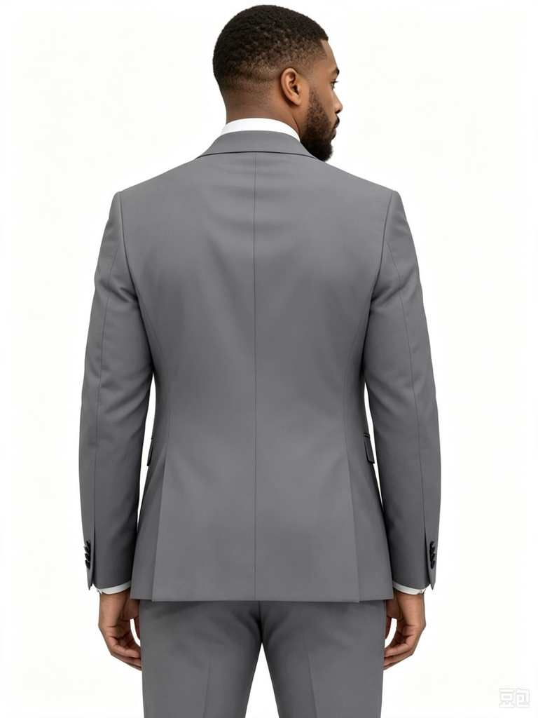 Color Blocking 2 Piece Men's Suit with Regular Fit and Sophisticated Peak Lapel