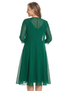 ChicSew Classy A-Line Mother Of The Groom Dresses With Jacket V-Neck Chiffon Tea-Length Applique Gown