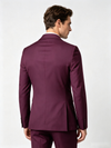 Classic 2 Piece Mulberry Men's Suit with Regular Fit and Sophisticated Peak Lapel