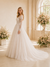 ChicSew Elegant Pretty Long Sleeves A-Line Lace Tulle Floor-Length Wedding Dress With Applique