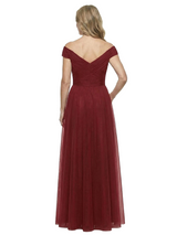 ChicSew Classy Off The Shoulder Ruched Tulle A-Line Mother Of The Bride Gowns Full Length