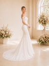 ChicSew Delicate Mermaid Lace Tulle Off The Shoulder Long Sleeves Maxi Wedding Dresses With Train