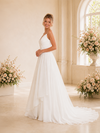 ChicSew Classy V-Neck Spaghetti Straps A-Line Chiffon Long Wedding Dresses