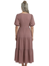 ChicSew V-Neck Short Sleeve Tea Length Chiffon Casual Mother Of The Bride Dresses