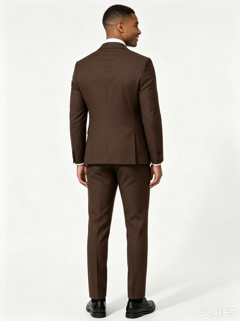 Classic 3 Piece Chocolate Men's Suit with Regular Fit and Sophisticated Peak Lapel