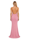 ChicSew Halter Sleeveless Open Back Jersey Mermaid Floor-Length Bridesmaid Dress For Wedding