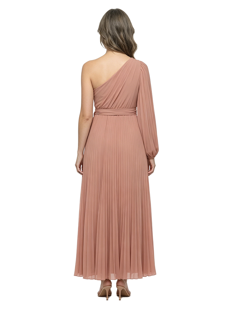 ChicSew Beautiful A-Line One Shoulder Long Sleeve Pleated Chiffon Mother Of The Groom Dresses