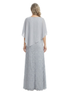 ChicSew Elegant Mother Of The Bride Dress With Lace A-Line Long Chiffon Capelet