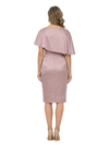 ChicSew Fancy Cape Sleeve Asymmetric Silky Satin Sheath Mother Of The Groom Evening Gowns