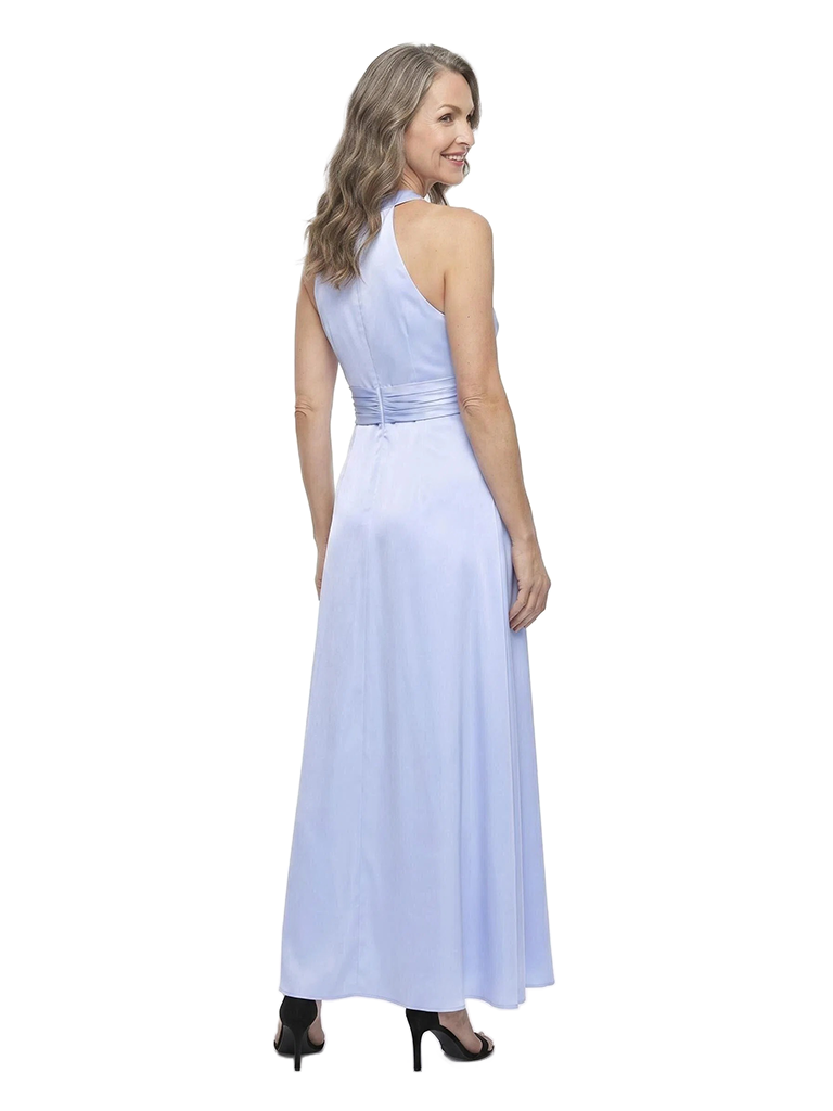 ChicSew Halter Pleated Silky Satin Ankle-Length Classy Mother Of The Groom Dress A-Line Style