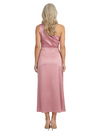ChicSew Pretty One Shoulder Sleeveless Silky Satin Sheath Ankle-Length Mother Of The Groom Gown With Ruching
