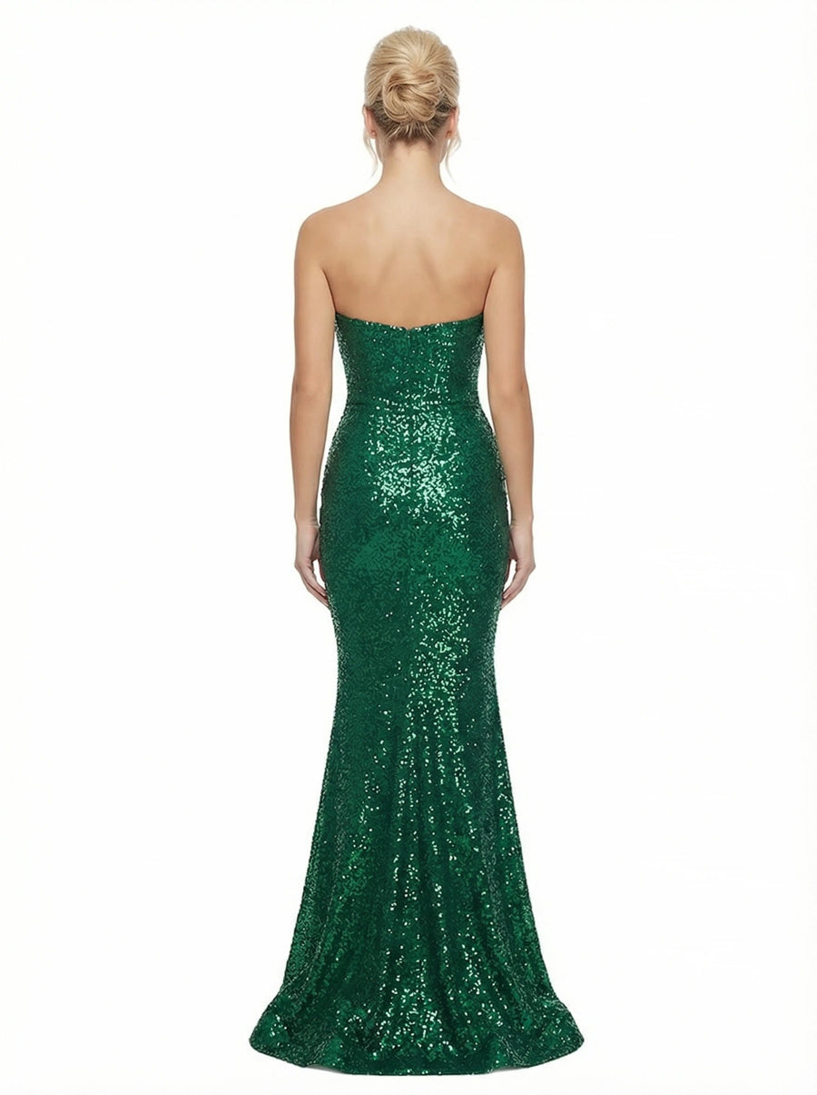 ChicSew Sparkly Mermaid Sweetheart Sequin Long Party Prom Dresses
