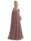 ChicSew Pleated Floral Applique Floor Length Chiffon Romantic Mom Of The Groom Dresses