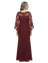 ChicSew Unique Illusion Lace Chiffon Mother Of The Bride Dresses Cape Sleeves Sheath Gown