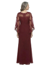 ChicSew Unique Illusion Lace Chiffon Mother Of The Bride Dresses Cape Sleeves Sheath Gown