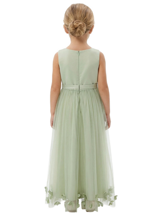 Beautiful Spaghetti Straps Flower Girl Dress A-Line Tulle Gown For Weddings Special Occasions
