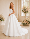 ChicSew Elegant Sweetheart Satin A-Line Floor-Length Wedding Dress