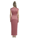 ChicSew High Neck Satin Sheath Ankle Length Formal Mother Of The Bride Dresses