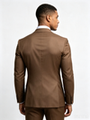 Classic 3 Piece Brown Men's Suit with Regular Fit and Sophisticated Peak Lapel