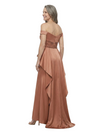 ChicSew Off The Shoulder Sweetheart Beaded Waist Satin Floor-Length Mermaid Mother of the Bride Dress