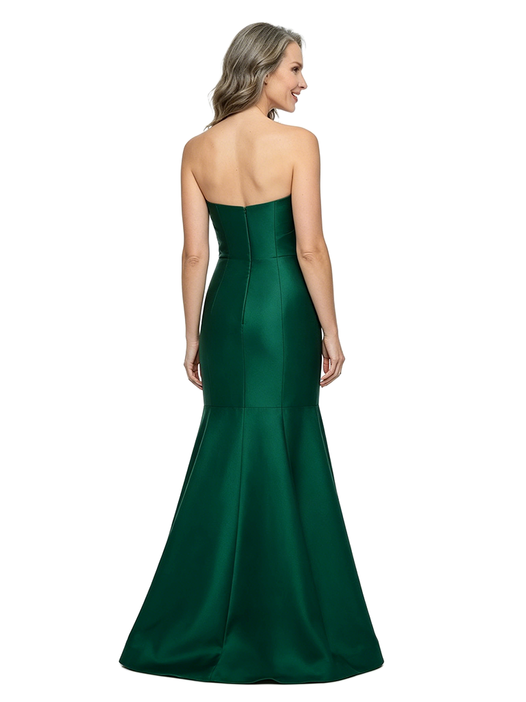ChicSew Strapless Bow Detail Floor Length Satin Mermaid Elegant Mother of the Bride Dress