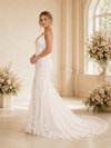 ChicSew Romantic Spaghetti Straps V-Neck Tulle Lace Appliques Floor-Length Wedding Dress