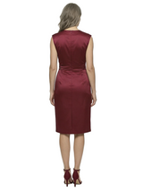 ChicSew Jewel Sleeveless Knee Length Satin Romantic Mom Of The Groom Dresses