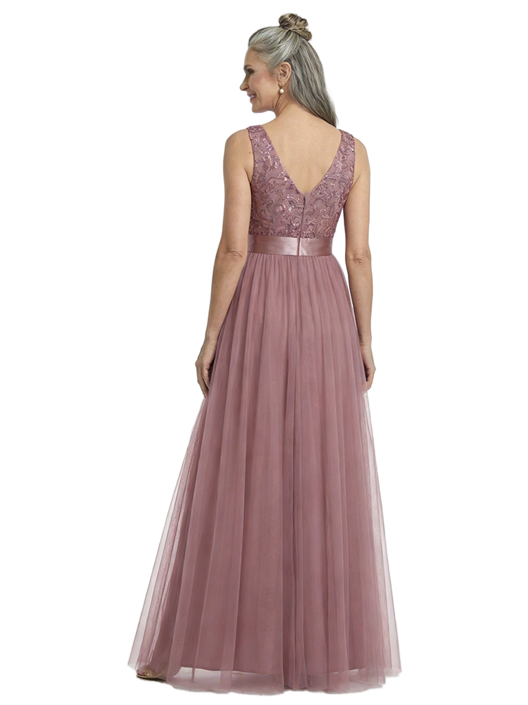 ChicSew Classy A-Line V-Neck Spaghetti Straps Tulle Lace Applique Mother Of The Groom Dress