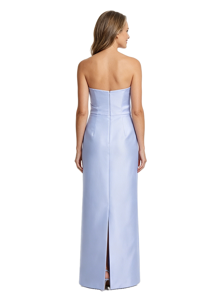 ChicSew Strapless Sweetheart Satin Mother Of The Groom Dress With Fancy Sheath Cut