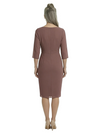 ChicSew Cowl Long Sleeve Knee Length Chiffon Sheath Romantic Mom Of The Groom Dresses