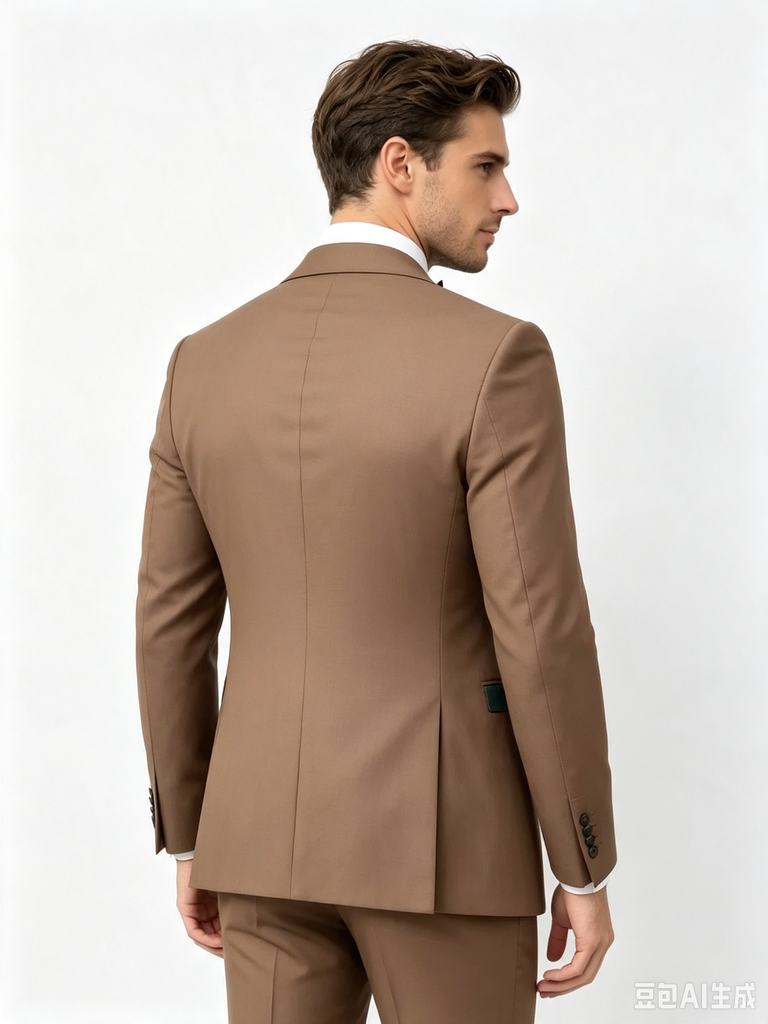 Color Blocking 2 Piece Men's Suit with Regular Fit and Sophisticated Peak Lapel