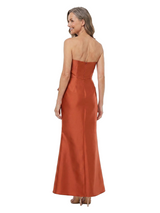 ChicSew Straight Across Mermaid Ruffle Satin Floor-Length Mother of the Bride Dress