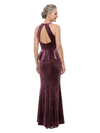 ChicSew Halter Strap Ruffle Velvet Floor-Length Mermaid Mother Of The Bride Gown
