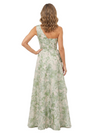 Chicsew Elegant Floral One Shoulder Ruched Floor-Length Mother of The Bride Dresses