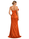 ChicSew Strapless Soft Satin Bridesmaid Dress Ruched Side Slit Floor-length Mermaid Gown