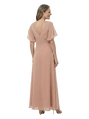 ChicSew Pretty Short Sleeves V-Neck Chiffon Ruched Floor-Length Mother Of The Bride Dresses