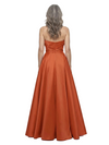 ChicSew Elegant Strapless Ruched Bodice Satin Evening Gown For Mother Of The Bride