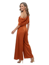 ChicSew Asymmetrical Satin Wide Leg Mother of the Bride Jumpsuit
