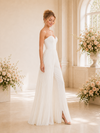 ChicSew Elegant Sweetheart Chiffon Pleated Floor-Length Wedding Jumpsuit