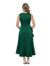 ChicSew Elegant Round Neck Silky Satin Mother Of The Bride Dress Tea-length A-Line Gown