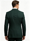 Classic 1 Piece Dark Green Men's Suit with Regular Fit and Sophisticated Peak Lapel