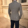 Casual Men's 2 Pieces Houndstooth Peak Lapel Tuxedos (Blazer+Pants) CN469