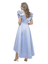 ChicSew Classy V-Neck Soft Satin A-Line Mother Of The Groom Dresses High-Low Maxi Sleeveless Gown