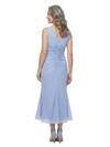 ChicSew V-Neck Sleeveless Chiffon Mermaid Tea-Length Mother of the Bride Dress