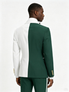 Color Blocking 3 Piece Men's Suit with Regular Fit and Sophisticated Peak Lapel