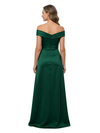 ChicSew Off The Shoulder Floor-Length Ruched A-Line Satin Mother Of The Groom Dresses Classic Fit