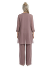 ChicSew Sophisticated Three Piece Pant Suit Beading Chiffon For Mother Of The Bride