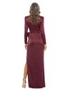 ChicSew Jewel Long Sleeve Satin Sheath Floor-Length Mother of the Bride Dress